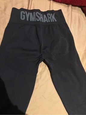 Womens Gymshark w Black Leggings with Logo Waistband